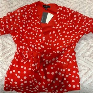 Saks Off Fifth Lea & Viola polka dot shirt